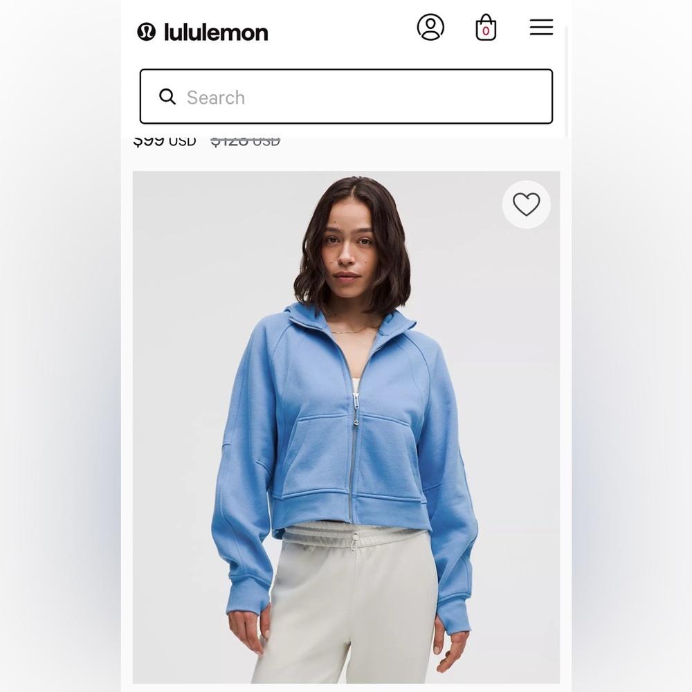 Lululemon Scuba Oversized Full-Zip Hoodie
Size: XS/S